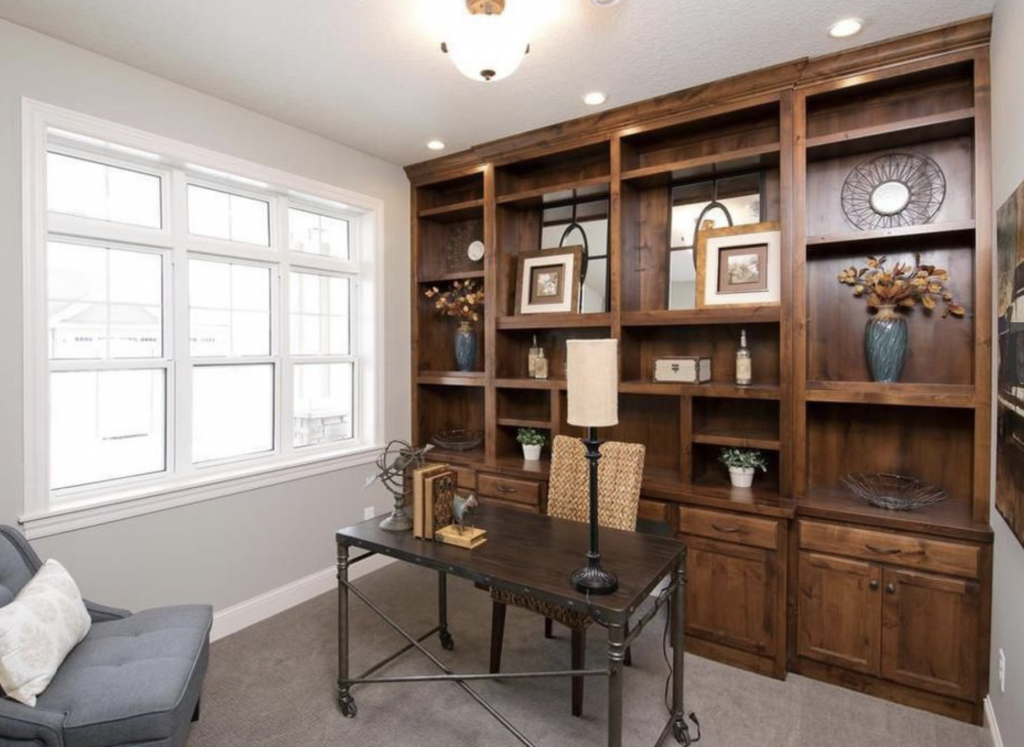 Home office styled by Lionheart Home Staging.